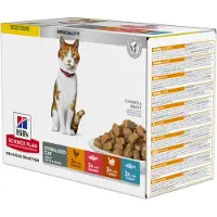 Hill's Pet Nutrition Young Adult Sterilised Cat - Blandet: Kylling, laks, kalkun, ørret 24 x 85 g