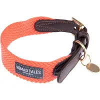 Nomad Tales Bloom halsbånd, korall - Str L: 46 - 52 cm Halsomfang, B 38 mm