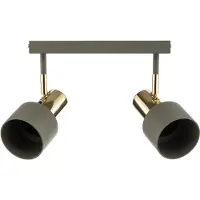 Argon Downlight Destin, 2 lyskilder grønn/messing