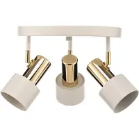 Argon Downlight Destin, 3 lyskilder, hvit/messing