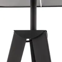 Domiluce Gulvlampe Tago, svart/sølv, trebenet, 155 cm