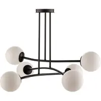 Emibig Taklampe Major, svart, 6 lyskilder