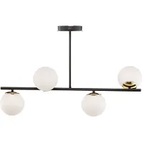 Emibig Taklampe Kiba, svart/gull, 4 lyskilder