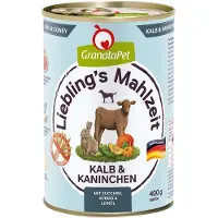Granatapet Liebling's Måltid 24 x 400 g i økonomipakke - Kalv og kanin