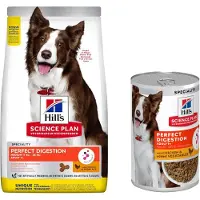 Hill's Pet Nutrition Perfect Digestion Adult 1+ Medium med kylling & brun ris - 14 kg