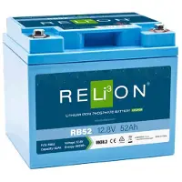 RELiON Rb Litiumbatteri 52ah 12v
