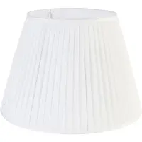 QAZQA Plissert lampeskjerm hvit 45/30 cm
