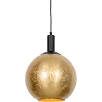 QAZQA Design pendellampe svart med gullglass - Bert