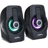 Audiocore AC855 B, 2-veis, 2.0 kanaler, Koblet med ledninger (ikke trådløs), 3 W, 20 - 18000 Hz, Svart