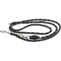 Julius-K9 IDC justerbart tau-bånd - 220 cm lang, Ø 12 mm, svart