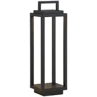LUCANDE LED utendørslampe Mirina, svart, oppladbart batteri,