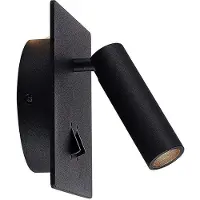 LUCANDE LED-vegglampe Magya, svart, 2 lyskilder, kantet