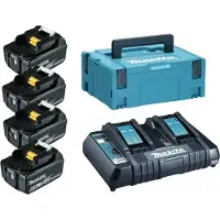Makita LXT - Batterilader + batteri 4 x - Li-Ion - 6 Ah - 108 Wh