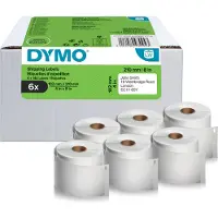 Dymo 2177565, Hvit, Selvklebende etikett, Stanset etikett, Direkte termisk, Universal, Rektangel