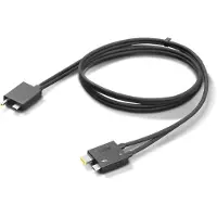 Lenovo Split Cable - Thunderbolt-kabel - USB-C / DC-strømjakk til USB-C, Slim Tip - Thunderbolt 4 - 70 cm - svart - for ThinkCentre M75t Gen 2 11W5