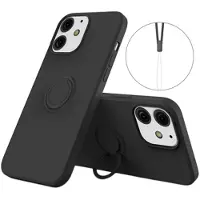 Mtp Products iPhone 13 Mini Liquid Silikondeksel med Ringholder - Svart