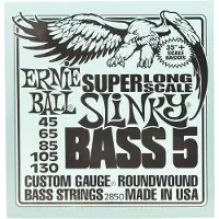 Ernie Ball 2850 Slinky Super Long Scale 5 String Bass Set 45-130