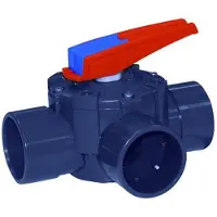 Cepex 15765 Ø50-63 3-veis Roterende Skiveventil Hunn/hann Med Solventuttak Epdm O-ringer Og Silikonpakning