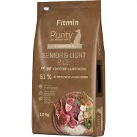 Fitmin Dog Purity Senior & Light Rice, hjort med lammekjøtt - 12 kg