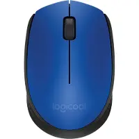 Logitech M171 - Mus - høyre- og venstrehåndet - trådløs - 2.4 GHz - USB trådløs mottaker - svart, blå
