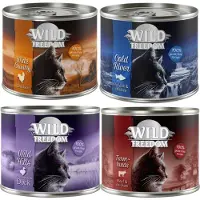 Wild Freedom Adult 6 x 200 g - Blandet pakke 2 (kylling, laks, okse, and)