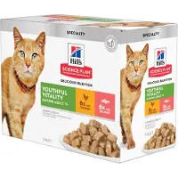 Hill's Pet Nutrition Mature Adult 7+ Senior Vitality - 48 x 85 g Kylling og laks