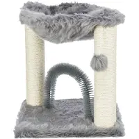 Trixie Baza scratching post with brush, 50 cm, grey