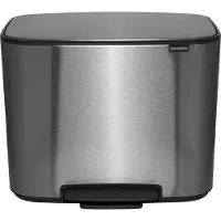 Brabantia Bo Pedal Bin - Søppelbøtte - flipp-lokk - 36 L - fotpedal - mattstål