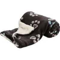 Trixie Jimmy tæppe, blød plys, 100x70 cm, taupe/beige