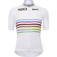 Santini Uci Official World Champion Master Kort Ermet Trøye