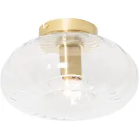 QAZQA Smart taklampe gull med glass inkl. Wifi P45 - Ayesha