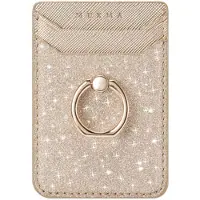 Mtp Products Muxma MX112 RFID-blokkerende Kortholder med Ringgrep - Glitter - Gull