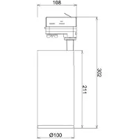 Deko-light LED-skinnespot Lucea, 3-trinns, 30 W, hvit