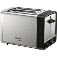 Bosch DesignLine TAT5P420 - Brødrister - 2 skive - 2 Spor - rustfritt stål / svart