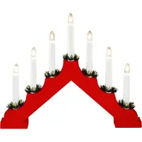 Konstsmide Adventstake Rød tre 7 lys 30cm