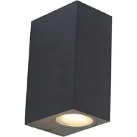 QAZQA Sett med 3 smarte vegglamper svart 2-lys IP44 inkl. Zigbee GU10 - Baleno