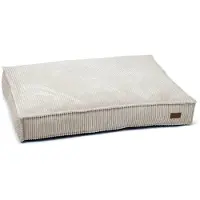 Designed By Lotte hvilepute Ribbet, lysegrå - ca. L 100 x B 70 x H 15 cm