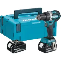 Makita DDF484RTJ - Drill/driver - trådløs - 2 hastigheter - nøkkelfri borhylse 13 mm - 54 N·m - 2 batterier - 18 V