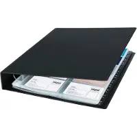 Sigel - Visittkortbok - 20 rom - fortrykt: A-Z - for 90 x 58 mm - kapasitet: 400 kort - svart