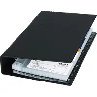 Sigel - Ringperm - 25 rom - fortrykt: A-Z - for 90 x 58 mm - kapasitet: 200 kort - svart, matt