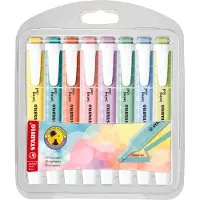 Stabilo swing cool Pastel, 8 stykker, Assorterte farger, Meisel tupp, Assorterte farger, Rektangel, 1 mm