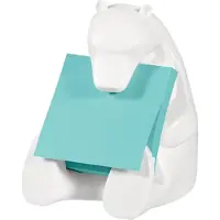 Post-it Super Sticky Pop-up Note Dispenser for 3 in x 3 in Notes, Bear design, White, 7,62 cm, 1 stykker, 50 ark