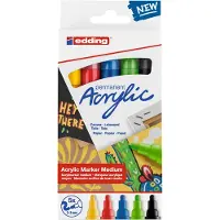Edding Acrylic 5100-5-s Tusjpenn 5 Enheter