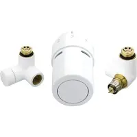 Danfoss Ventilsæt type RTX inkl. returtermostat som føler på vandets temperatur. Højre montering af reguleringsventil/RTX returtermostat.