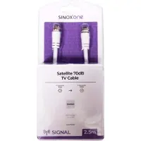 Konjac Sponge Sinox satellitkabel. 2.5m. Hvid