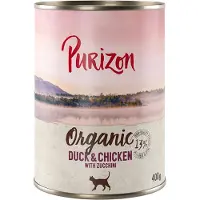 Purizon Organic 6 x 400 g - And og kylling med squash