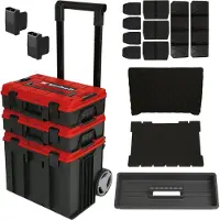 Einhell E-Case Tower, Sort, Rød, Polypropylen (PP), Varmebestandig, Splash resistant, 415 x 273 x 320 mm, 1,01 kg, 450 mm