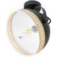 LINDBY Lonnaris taklampe med rotting, svingbar