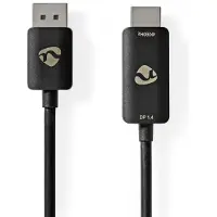 Nedis Ccgp37108bk18 Displayport Hann Til Hdmi Hann Adapterkabel 8k Nikkelbelagt Tpe 1.8 M 30hz