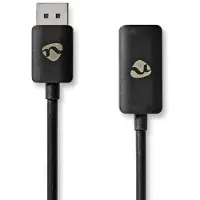 Nedis Ccgp37108bk02 Displayport Hann Til Hdmi Hunn-adapter 8k Nikkelbelagt Tpe Pvc 0.2 M 30hz